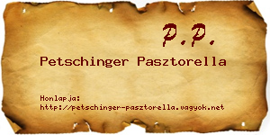 Petschinger Pasztorella névjegykártya